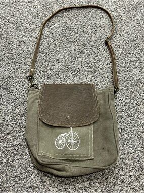 Myra Bag  BY-CYCLE Shoulder Crossbody Canvas & Leather Bag Boho